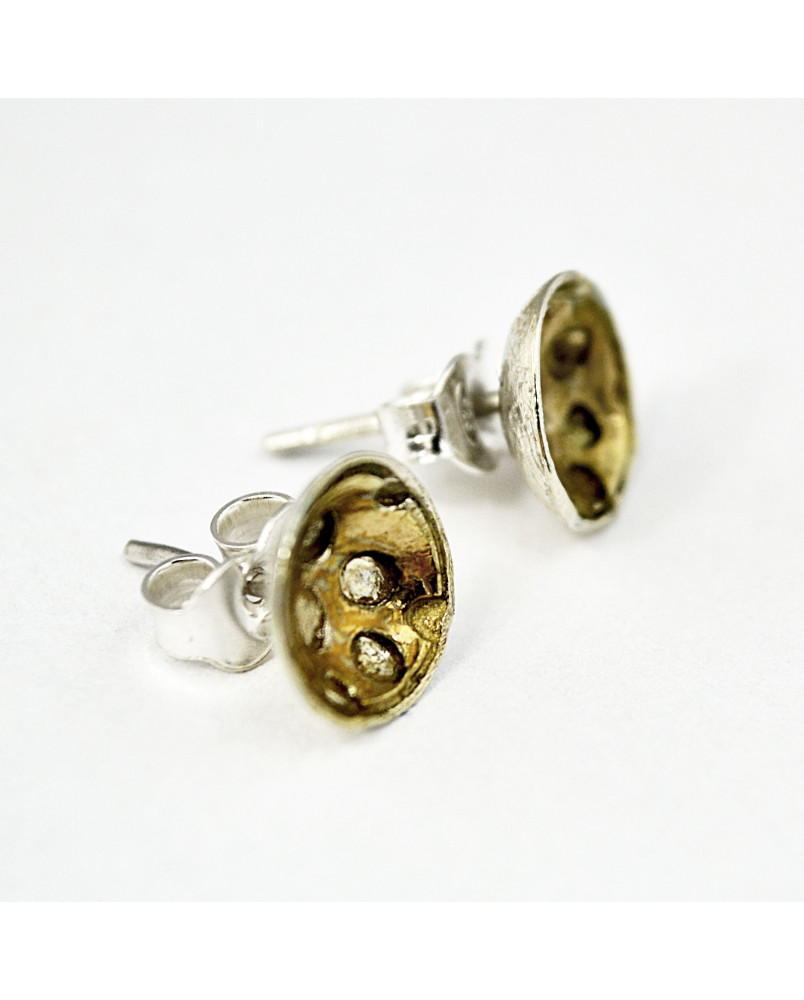 Kolczyki złote miseczki