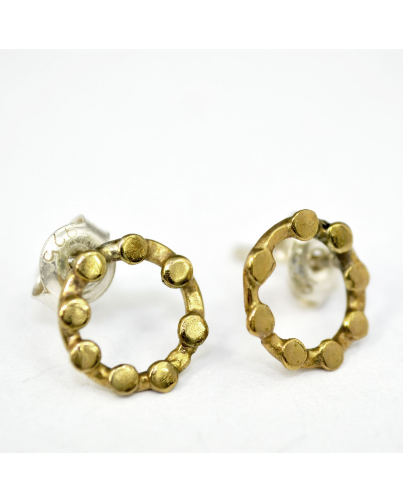 Kolczyki kółka z kropkami