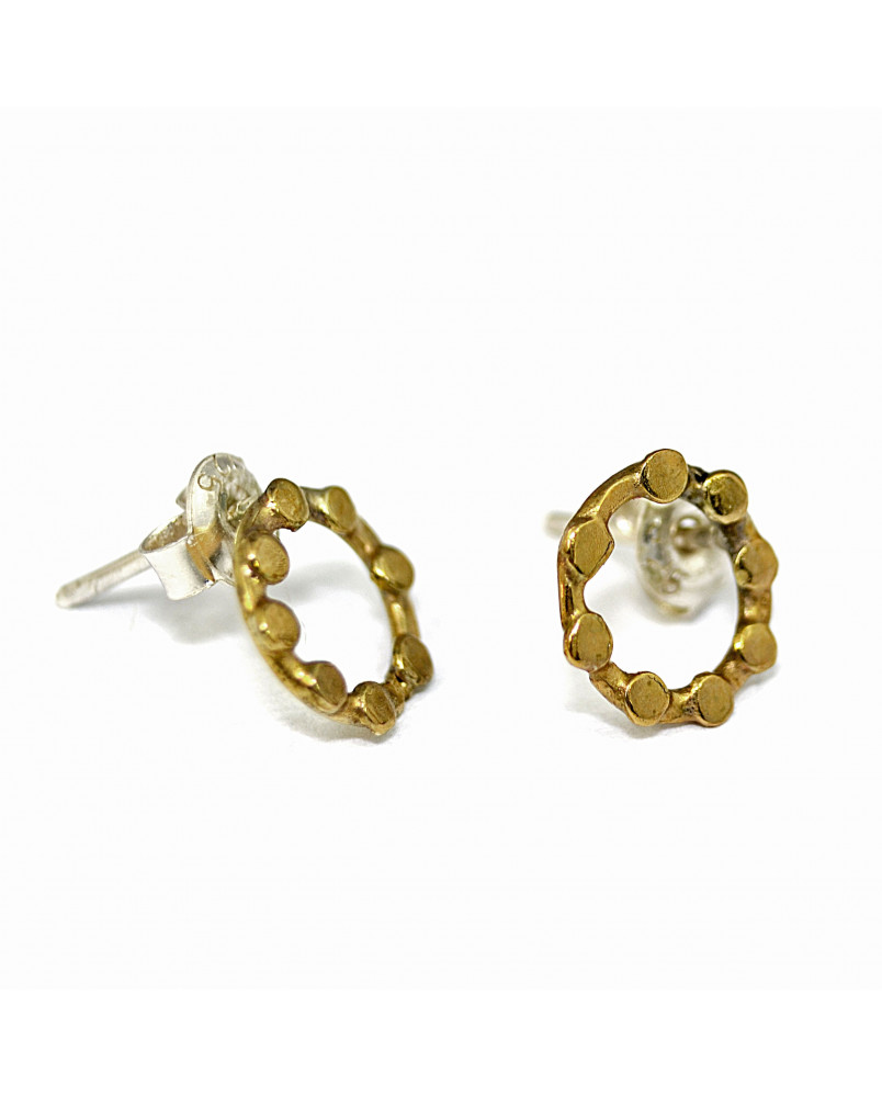 Kolczyki kółka z kropkami