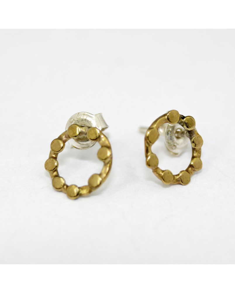 Kolczyki kółka z kropkami