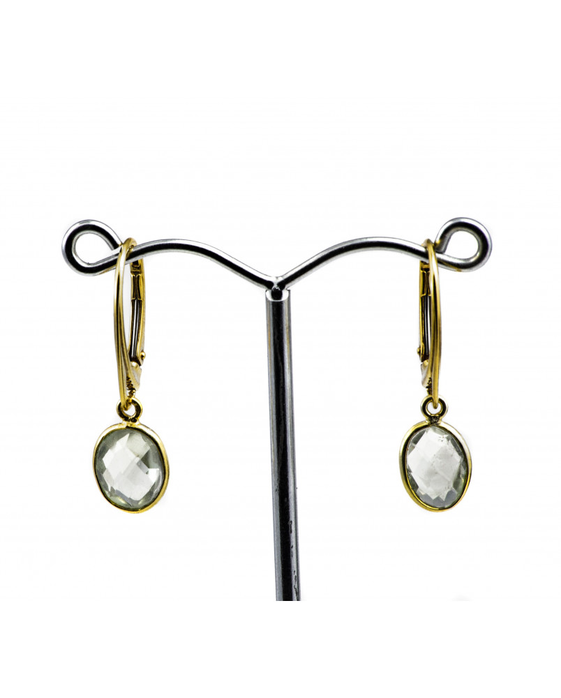 Kolczyki z prasiolitem