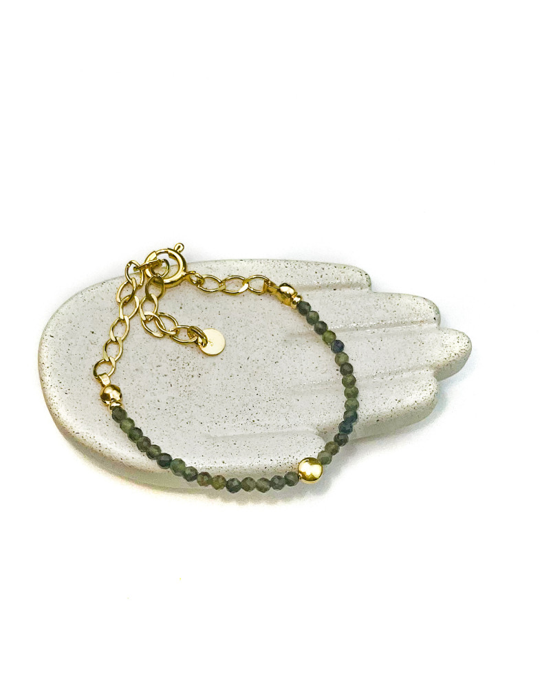 Bransoletka z turmalinem zielonym