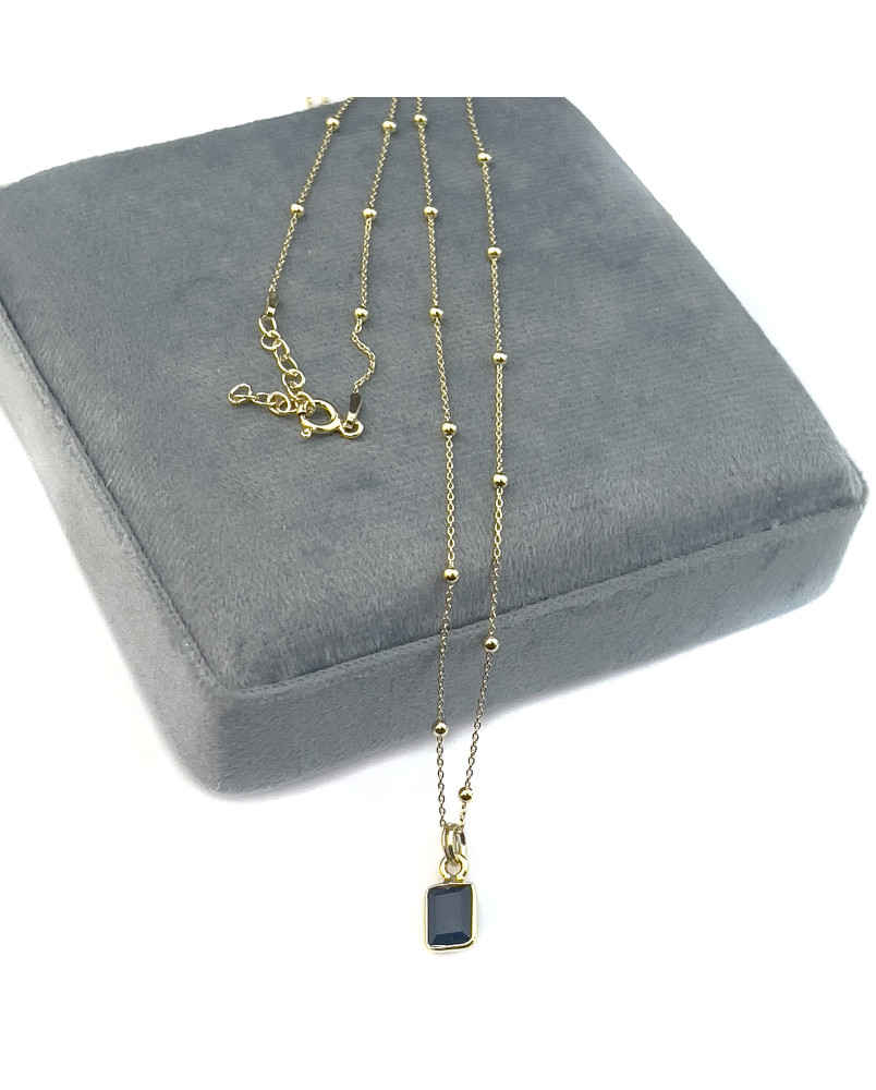 Naszyjnik z onyksem na łańcuszku