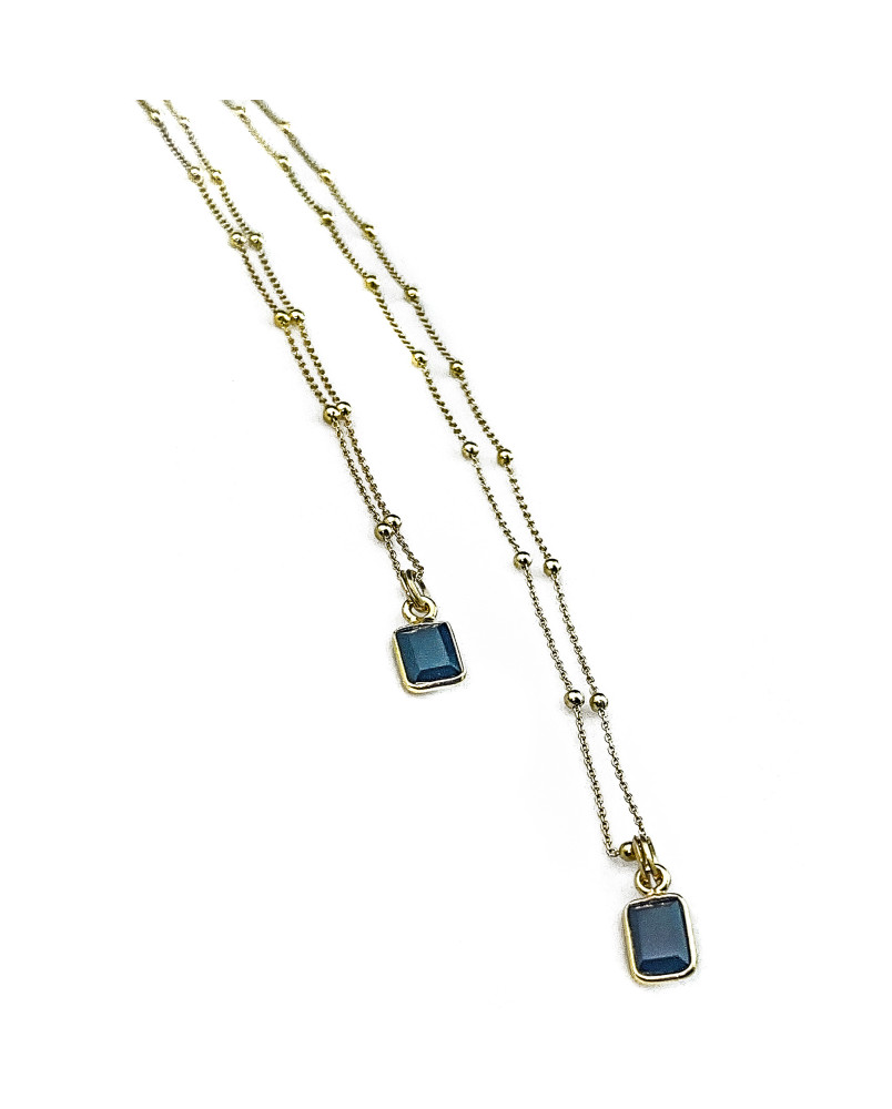 Naszyjnik z onyksem na łańcuszku