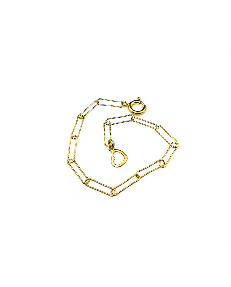 Bransoletka z łańcuszka z zawieszką serduszkiem