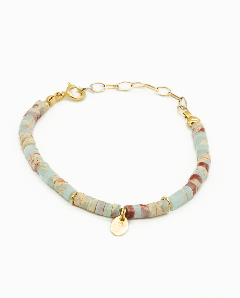 Bransoletka z jaspisów niebieskich