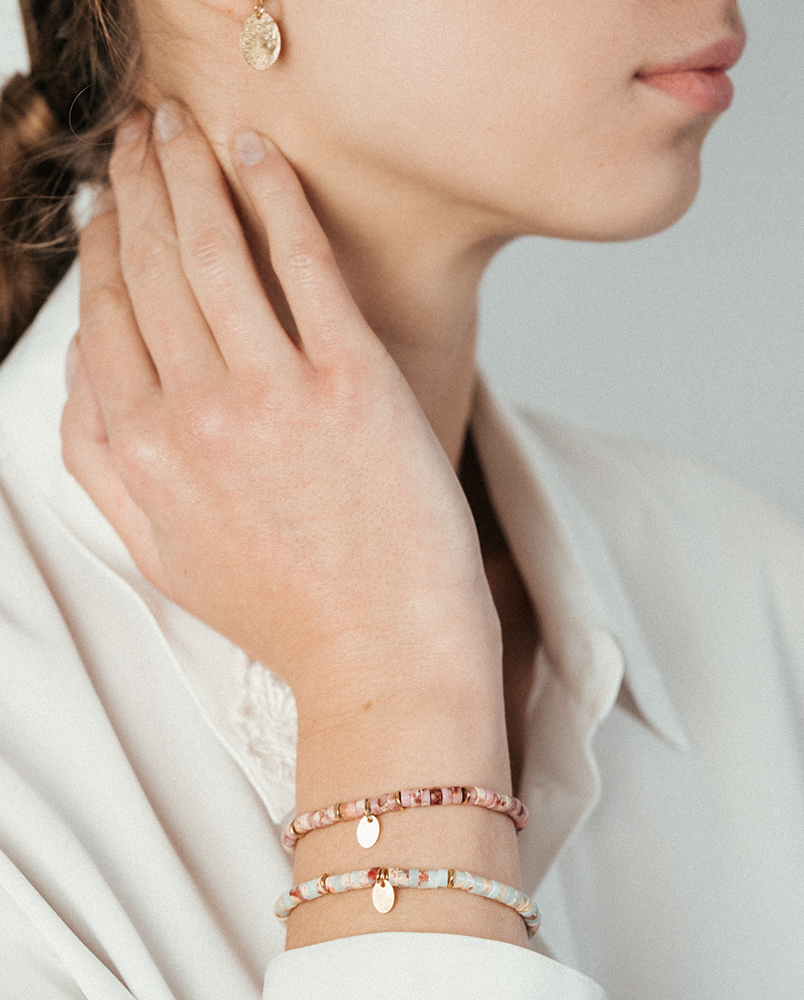 Bransoletka z różowym jaspisem