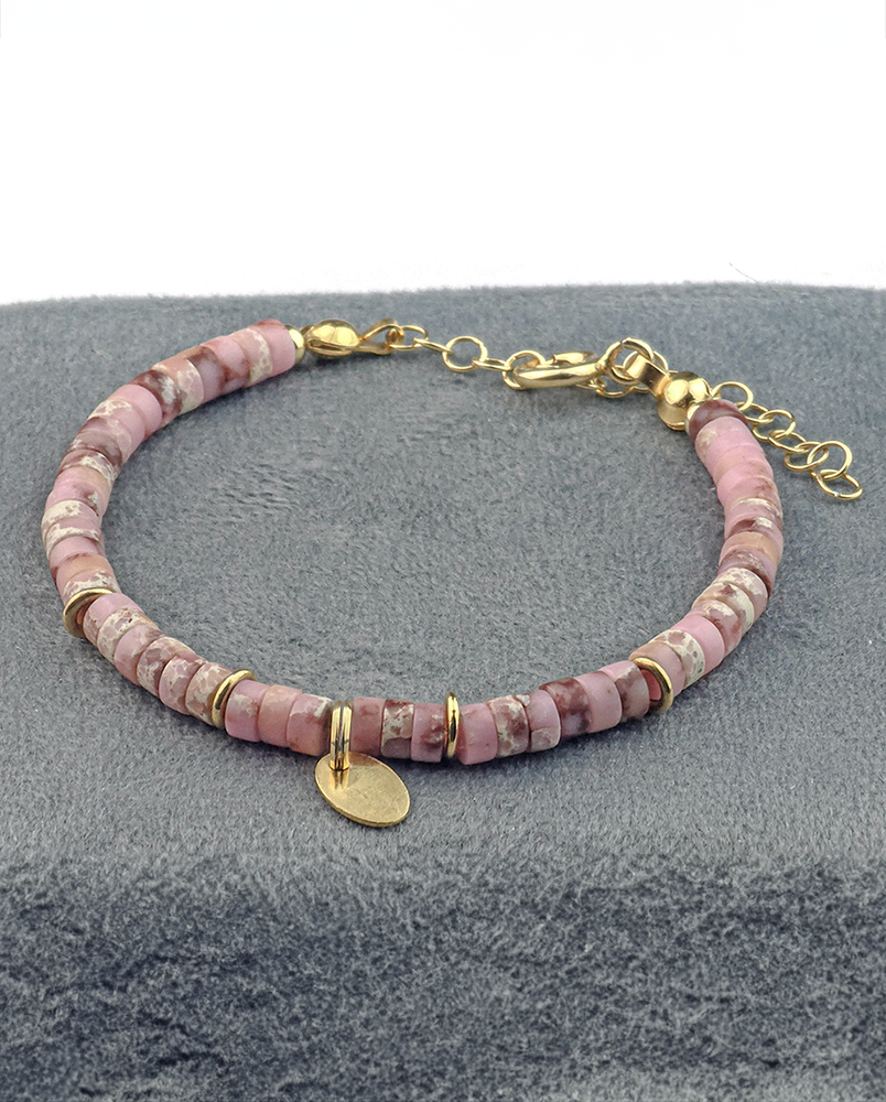 Bransoletka z różowym jaspisem