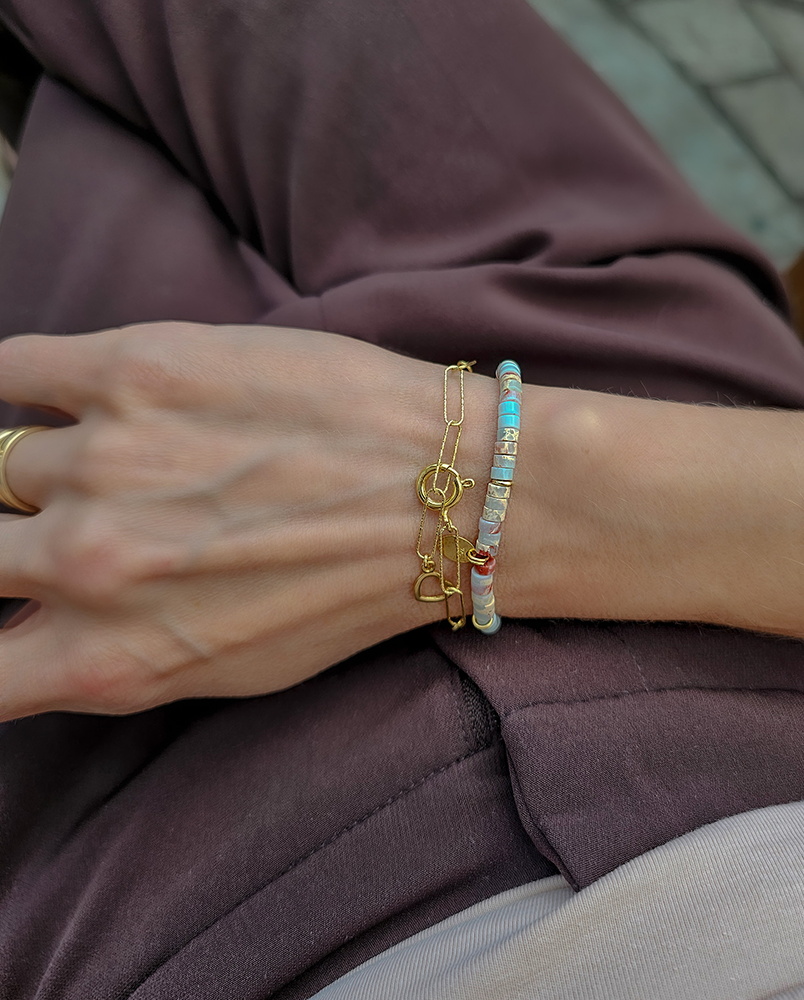 Bransoletka z jaspisów niebieskich