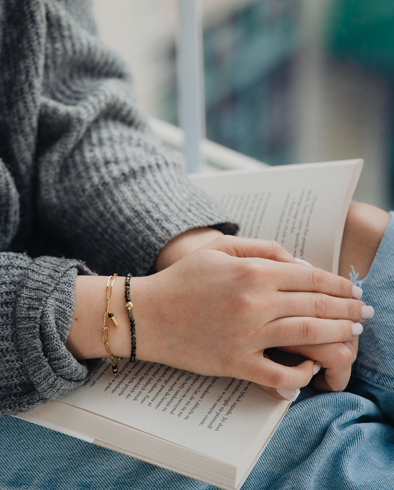 Bransoletka z turmalinem zielonym