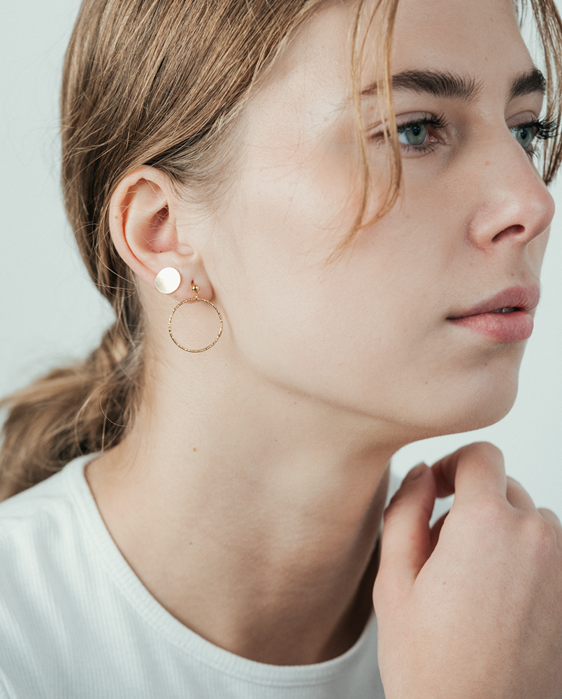 Kolczyki koła na sztyftach