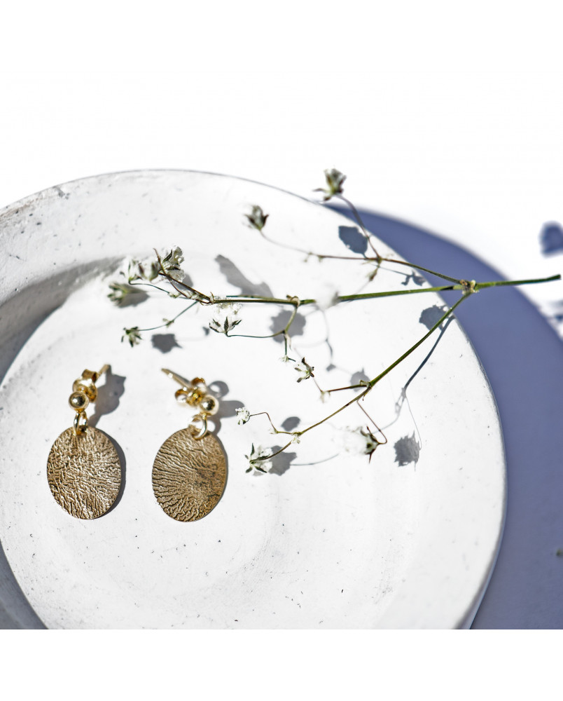 Owalne kolczyki blaszki