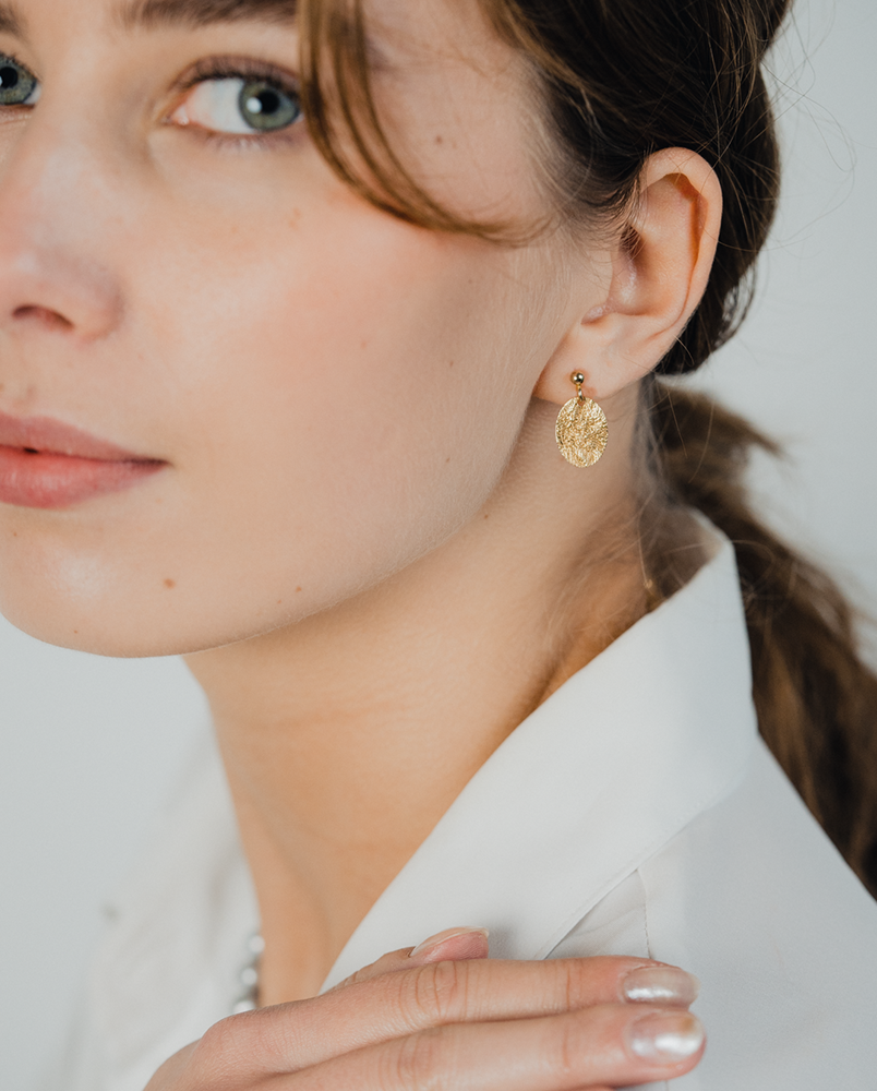 Owalne kolczyki blaszki