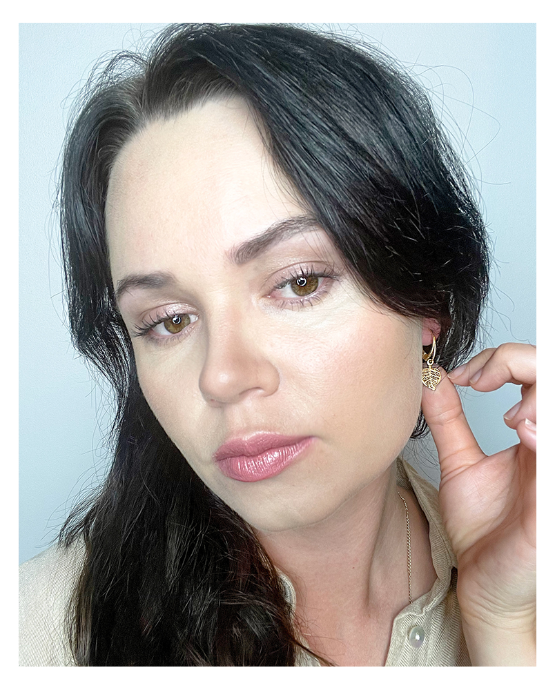 Kolczyki wiszące ażurowe listki