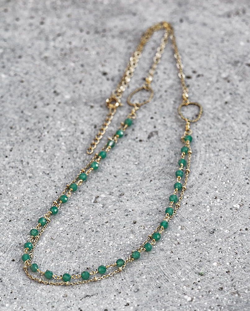 Naszyjnik z onyksem zielonym