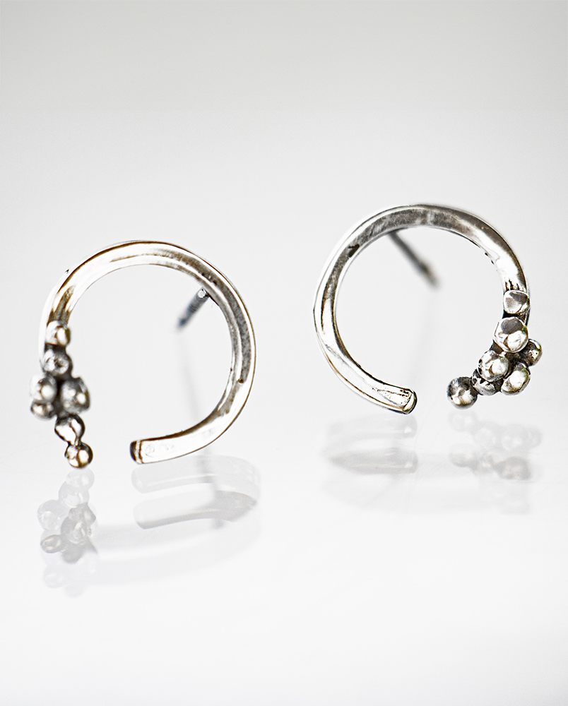 Kolczyki sztyfty otwarte koła