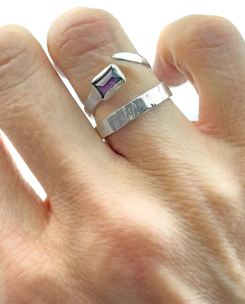 Pierścionek z turmalinem różowym