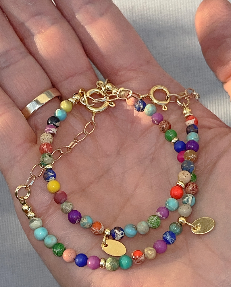 Kolorowa bransoletka z jaspisami