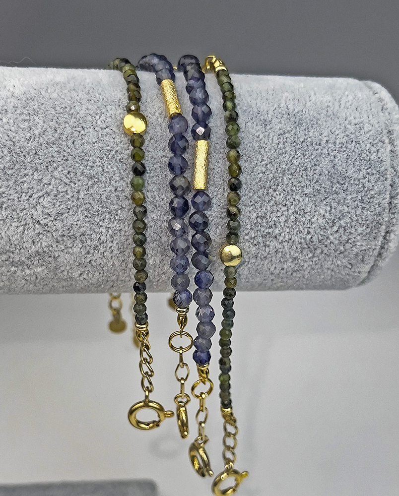 Bransoletka z turmalinem zielonym