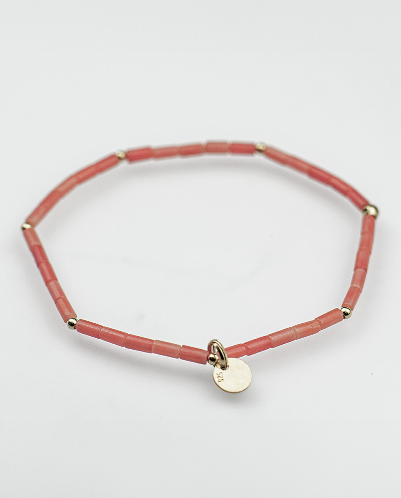 Bransoletka z koralem pomarańczowym