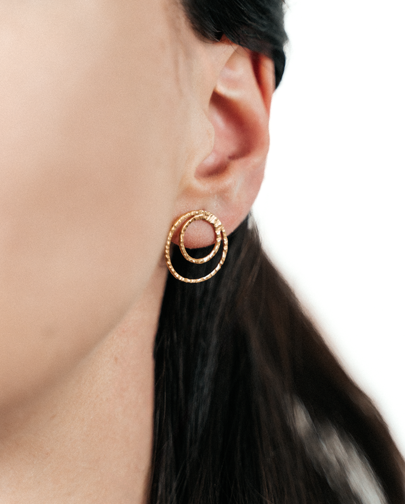 Kolczyki podwójne koła