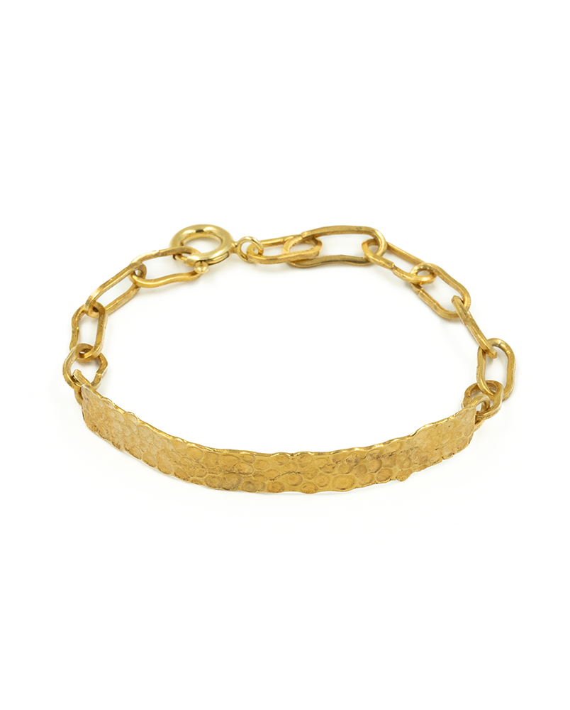 Bransoletka płaska młotkowana