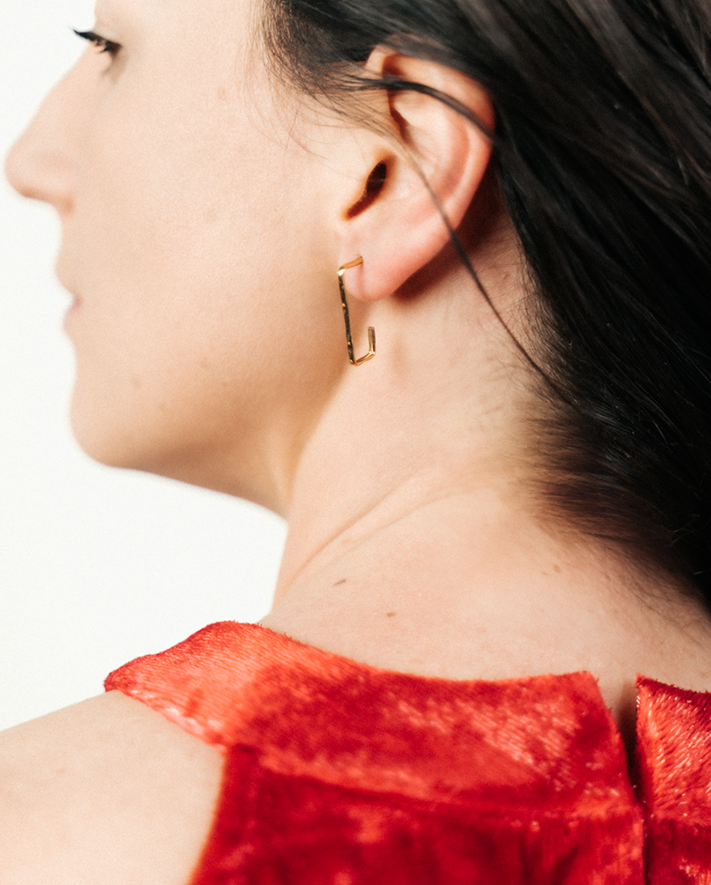 Minimalistyczne geometryczne kolczyki