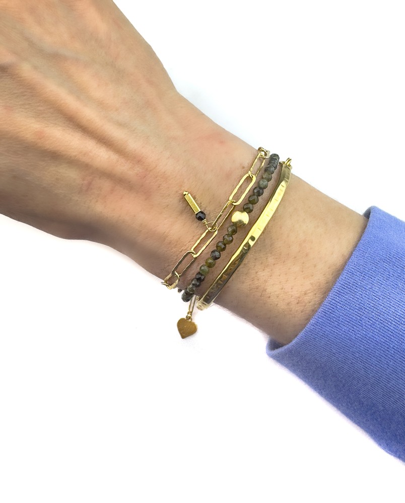 Bransoletka z turmalinem zielonym