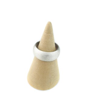 Pękata szeroka obrączka satynowana