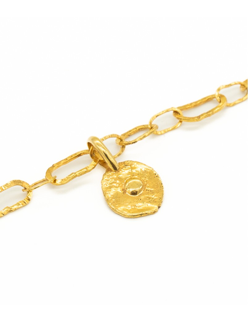 Łańcuch z dużymi ogniwami i zawieszką blaszką