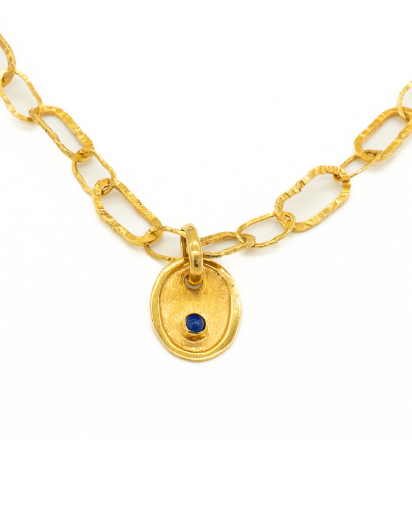 Łańcuch z zawieszką z lapisem lazuli