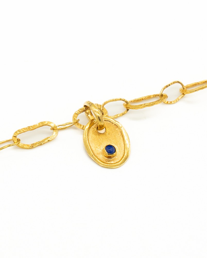 Łańcuch z zawieszką z lapisem lazuli