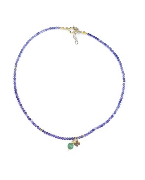 Naszyjnik z ametystem i...