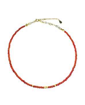 Naszyjnik z czerwonym onyksem