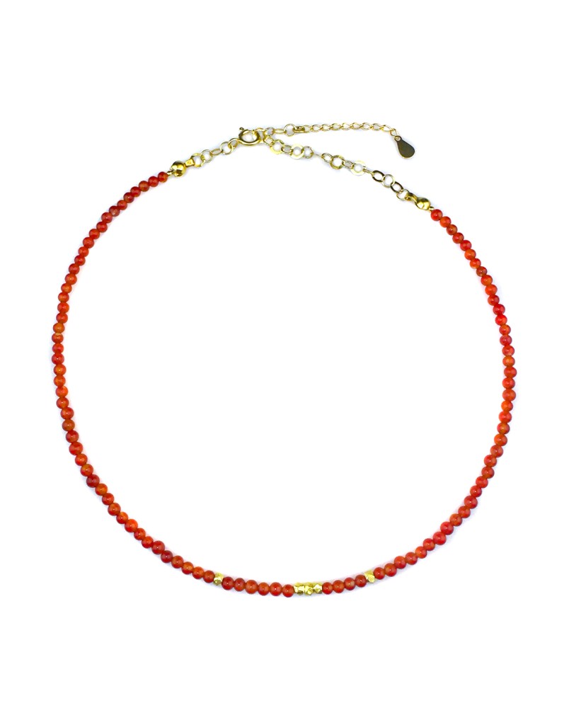 Naszyjnik z czerwonym onyksem