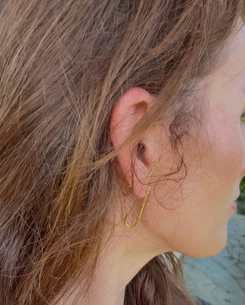 Kolczyki patyczki zagięte