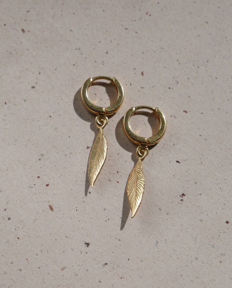 Delikatne kolczyki piórka