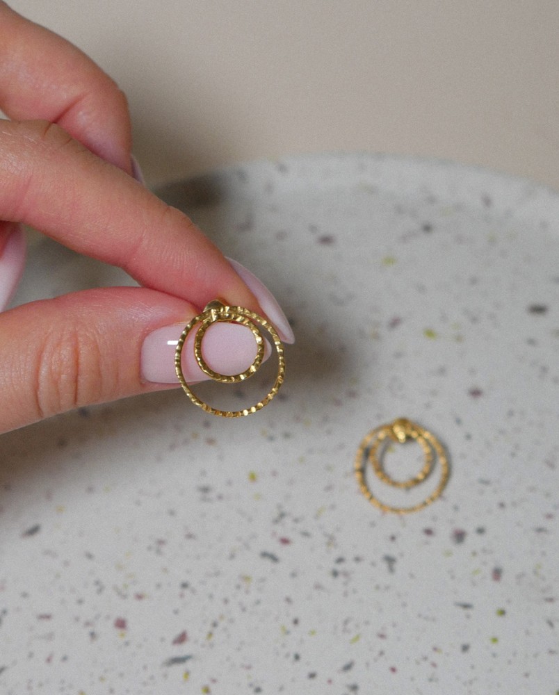 Kolczyki podwójne koła