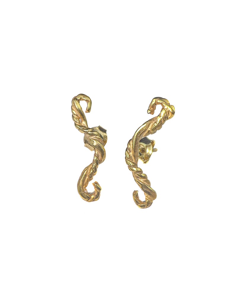 Kolczyki sztyfty skręcone