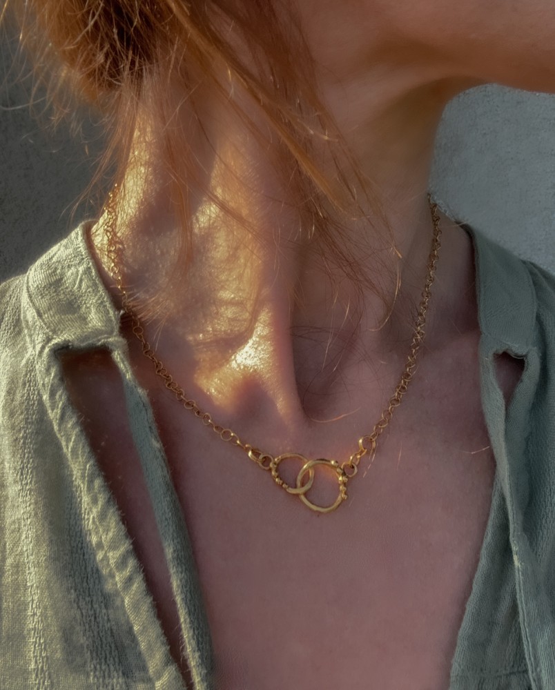 Naszyjnik dwa kółka