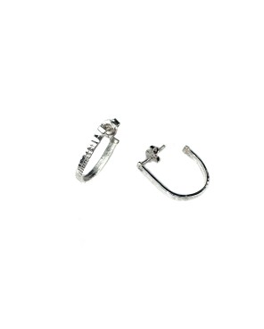 Kolczyki srebrne łuki