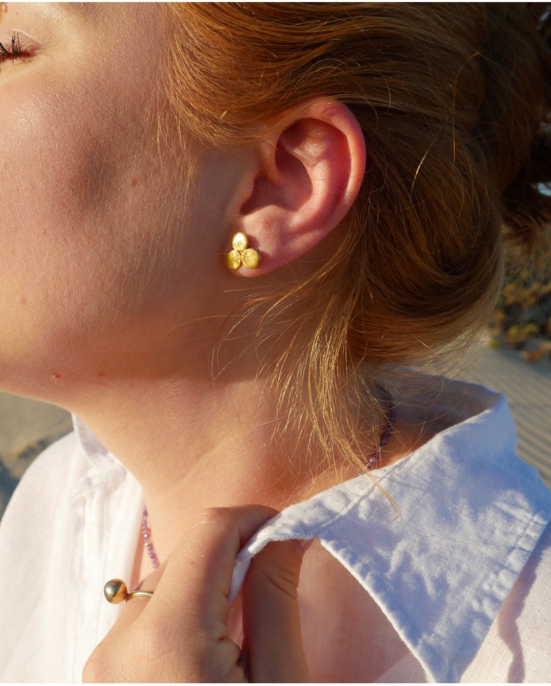 Kolczyki złote kwiatki