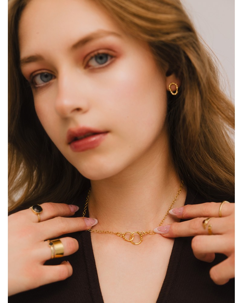 Naszyjnik dwa kółka