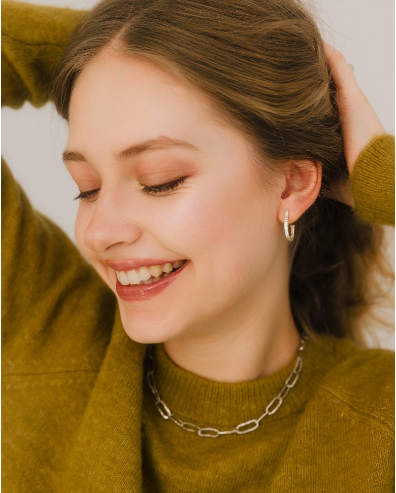 Kolczyki srebrne łuki