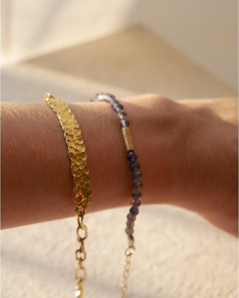 Bransoletka płaska młotkowana