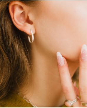 Kolczyki srebrne łuki