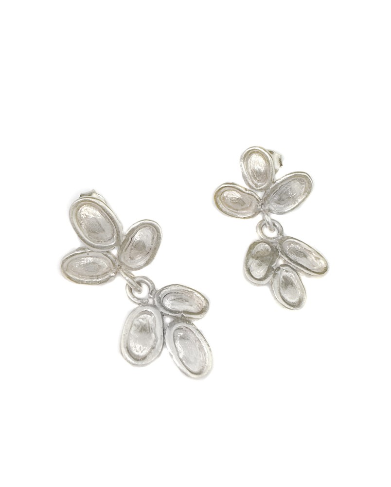 Kolczyki sztyfty wiszące listki