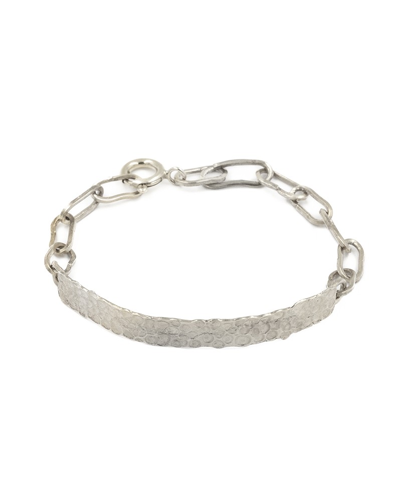 Bransoletka płaska młotkowana