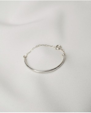 Bransoletka owalna z łańcuszkiem
