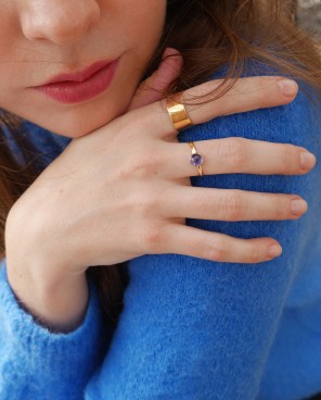 Pierścionek z ametystem